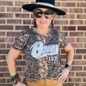 Prince Peter Collection Bowie Crop Tee L